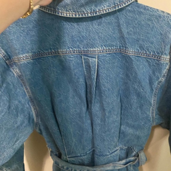 ASOS Denim Button Up Long Sleeve Dress Size 10P - Picture 10 of 11
